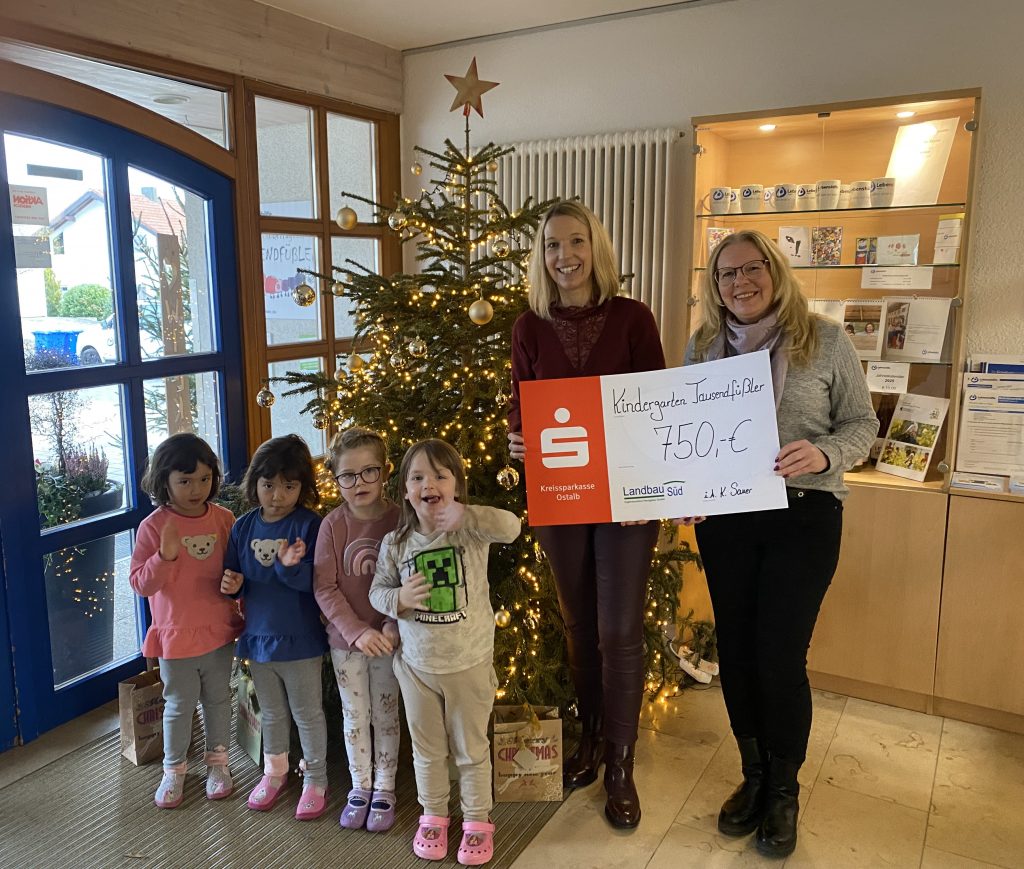  Landbau Süd spendet 750 Euro an den Kindergarten Tausendfüßler der Bildidee 